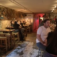 Inside; it gets busy quickly!  at seeyamañana in New York City