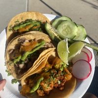 Vegan Three (3) Variety Plate w/Veggies 😃  at Vegan Vibes | Vibras Veganas - Pop Up in Richmond