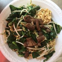 Small noodles with mushrooms and extra vegetables   at Mi Bous Kroy Vang - មីបួសក្រោយវាំង in Phnom Penh