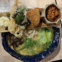 Vegan ramen, extra corn butter and chilli to suit the taste  at Tento in Surry Hills