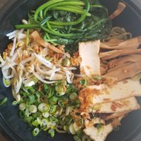 Spicy creamy vegan ramen at Tanaka Ramen in Bolingbrook