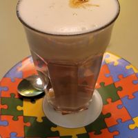 Mushroom latte soja at Bagels & Beans - Van Broeckhuysenstraat in Nijmegen