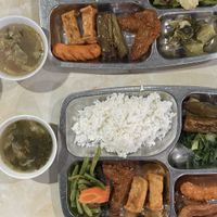 Two trays, 40k each, plenty of food!  at Tam Quang Minh   in Hoi An