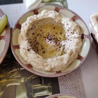 Moutabal at Mezze Bar in Jerez