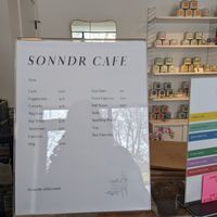 Coffee menu at Tiny's in Toronto