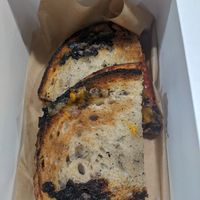 Vegan toast with mozzarella & cheddar at The House Cafe in Istanbul