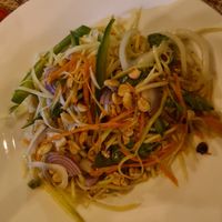 Mango salad without dried shrimp at Lemongrass Bistro in Kampot