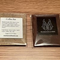 I normally dislike white chocolate— but this coffee white chocolate bar was divine!  at Mademoiselle Miel in St Paul