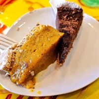Lilikoi apricot raw pie and tiramisu cocoa at Hempy's Shake and Wake in Wailuku