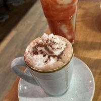 Classic Hot Chocolate and Strawberry Swirl  at Fresh on Crawford in Toronto