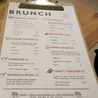 Current cafe menu at Clwb Coffi in Tonypandy