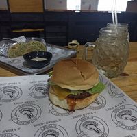 Black beans hamburguer at The Community Kitchen in Panama City