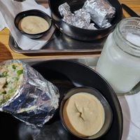 Falafel wrap and coconut lemonade = delicious at The Community Kitchen in Panama City
