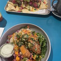 Burrito bowl & loaded nachos   at Club Mexicana - Spitalfields in East London
