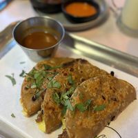 Birrata tacos  at Club Mexicana - Spitalfields in East London