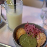Empanadas and Pima colada  at Club Mexicana - Spitalfields in East London