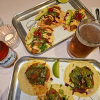 The two best tacos - fish (top), al pastor (bottom) at Club Mexicana - Spitalfields in East London