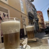 Café ☕️ Latte  at Café Palmelita in Tenerife