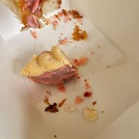 Strawberry and PB Frosting Cronut (Snapped a picture before it was all gone unlike the Cinnamon roll 😋) at Houlden's Rise Above in Tucson