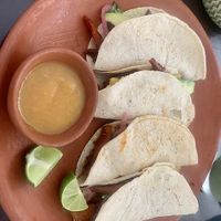 Vegan tacos   at La Verduzca Vegetropical in Oaxaca