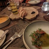 Balsamic tomato, 'cream' of tomato and freshly made bread at Torfhús Retreat in Selfoss