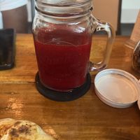 My drink a tea  at Pizzeria Distrito Vegano in Merida