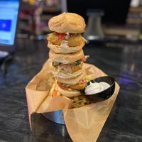 Vegan Baja fish sliders, with a side of vegan ranch. 👌  at Cantina 52 in Crystal Lake
