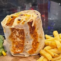 Ramen burrito at Cantina 52 in Crystal Lake