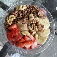Banana split with PB instead of chocolate agave  at Bare Blends in Schenectady
