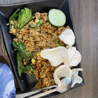 Nasi Goreng Pedas lvl 1 (a bit spicy)  at WSS Warung Sejuta Sayang in Denpasar