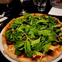Vegan Funghi Pizza at Prego Restaurant in Auckland