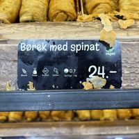 Pastry with spinach inside   at Backstube Tromsoe in Tromsoe