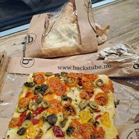 Foccacia and apple slice. Really tasty! at Backstube Tromsoe in Tromsoe