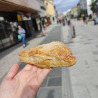 Apple filled dessert at Backstube Tromsoe in Tromsoe