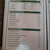 Menu at The White Lotus Cafe - Gairidhara in Kathmandu