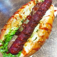 Seitan Hot Dog at The White Lotus Cafe - Gairidhara in Kathmandu