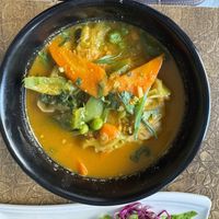 Jhol momos #Veganuary at The White Lotus Cafe - Gairidhara in Kathmandu