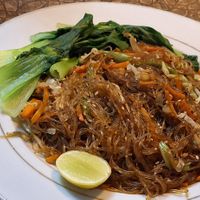 Glass noodles at The White Lotus Cafe - Gairidhara in Kathmandu