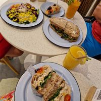 Mediterranean sandwich, mega sandwich and salad at Casa Nueza in Buenos Aires