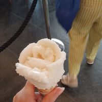 Lemon Sorbet Cone at Amorino in Merida