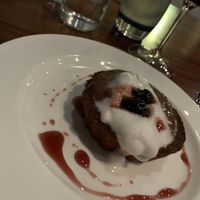 Vegan coconut dark chocolate tart  at Main Deck in Penn Yan