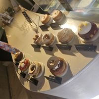 Donut choices at Scoop 'n Dough in Cascais