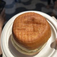 assionfruit Macaron ice cream sandwich   at Scoop 'n Dough in Cascais