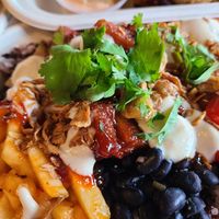 Korean BBQ chicken, beans and rice at Pow Pow - I St NW  in Washington