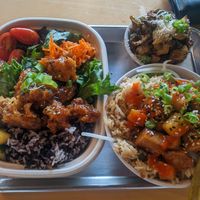 sticky sesame and teriyaki chicken at Pow Pow - I St NW  in Washington