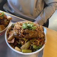 Teriyaki Steak with fried noodles   at Pow Pow - I St NW  in Washington
