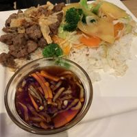 Rice “tofu puff” dish  at Alysa's Pho & Banh Mi in Victoria