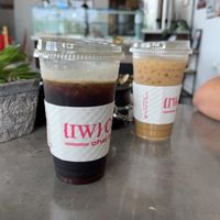 Cold Brew and Iced Oatmilk Vanilla Latte at IW Coffee & Chai Bar in Palm Desert
