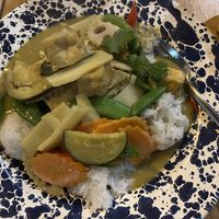 Vegan green curry. Nice and spicy    at Rosa's Thai Cafe - Tooting in South West London