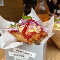 hummus&chili sauce handcut fries at Asombroso - 江別蔦屋書店 in Hokkaido